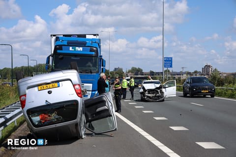 Drie gewonden bij ongeval op de A44