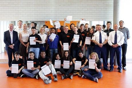 Leerlingen Maris College Bohemen die certificaat kregen